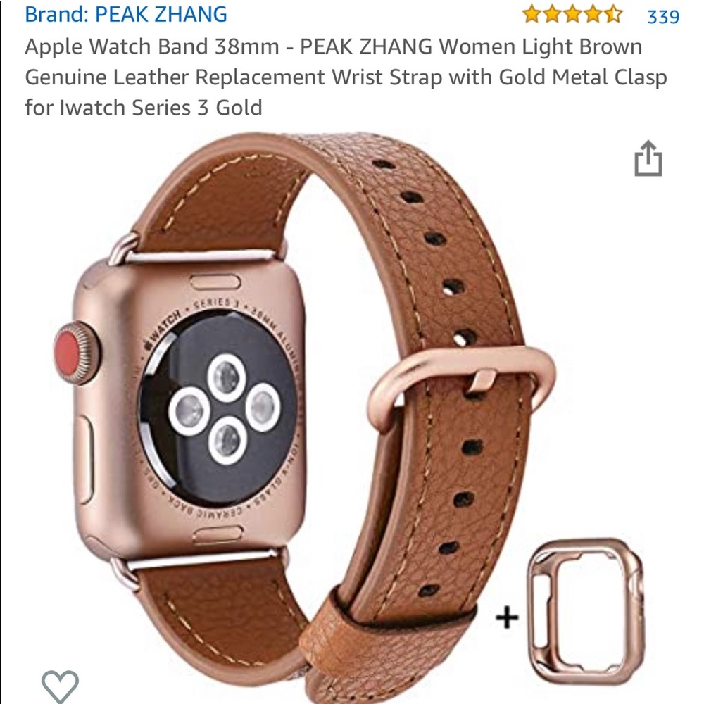 Brown Leather Apple Watch Band